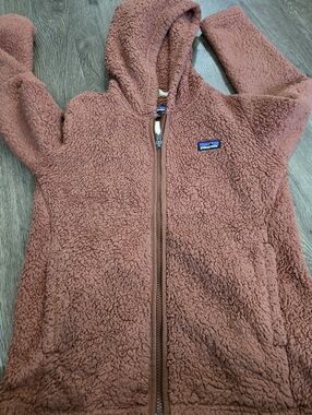 Patagonia Kids Brown Hooded Fleece Jacket